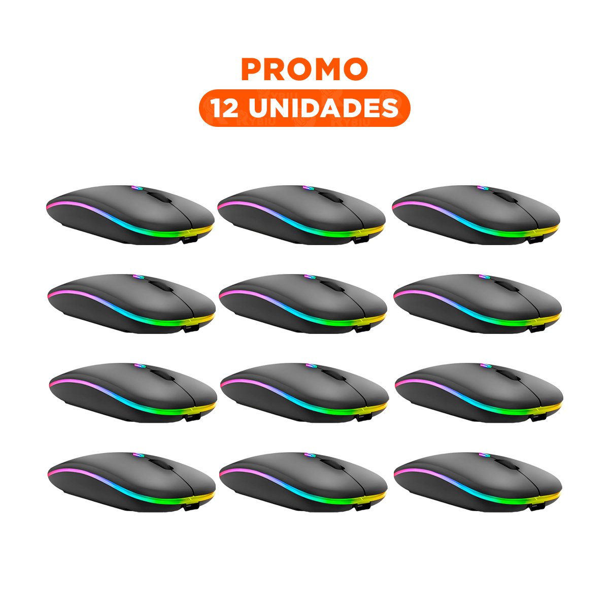 PACK12 PUNTERO INALAMBRICO NEGRO CON SISTEMA PRECISO Y RENDIMIENTO RAPIDO Y+REGALO STICKER - 1