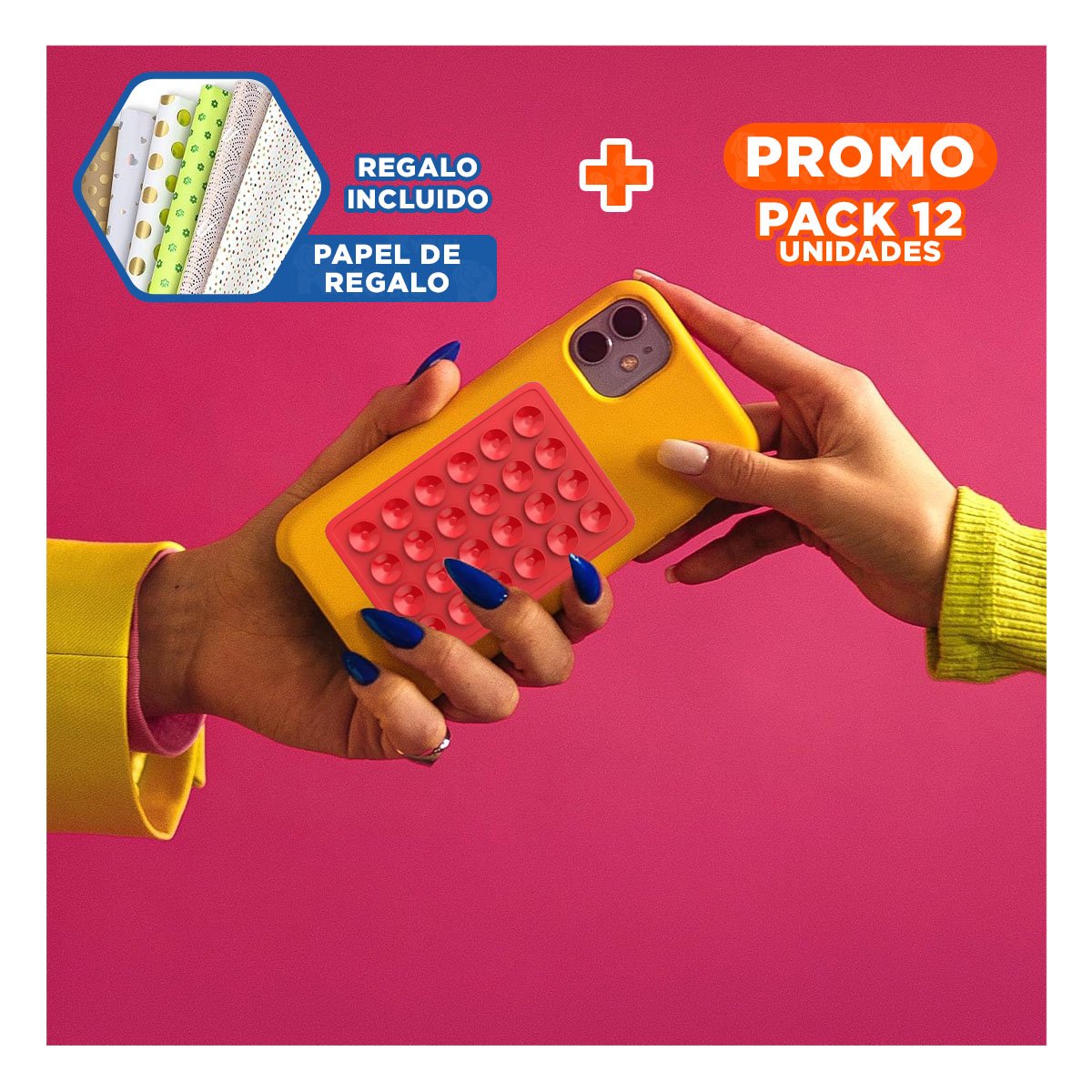 PACK12 PUNTERO NEGRO INALAMBRICO CON TECNOLOGIA AVANZADA Y SENSOR POTENTE Y+PAPEL REGALO - 1