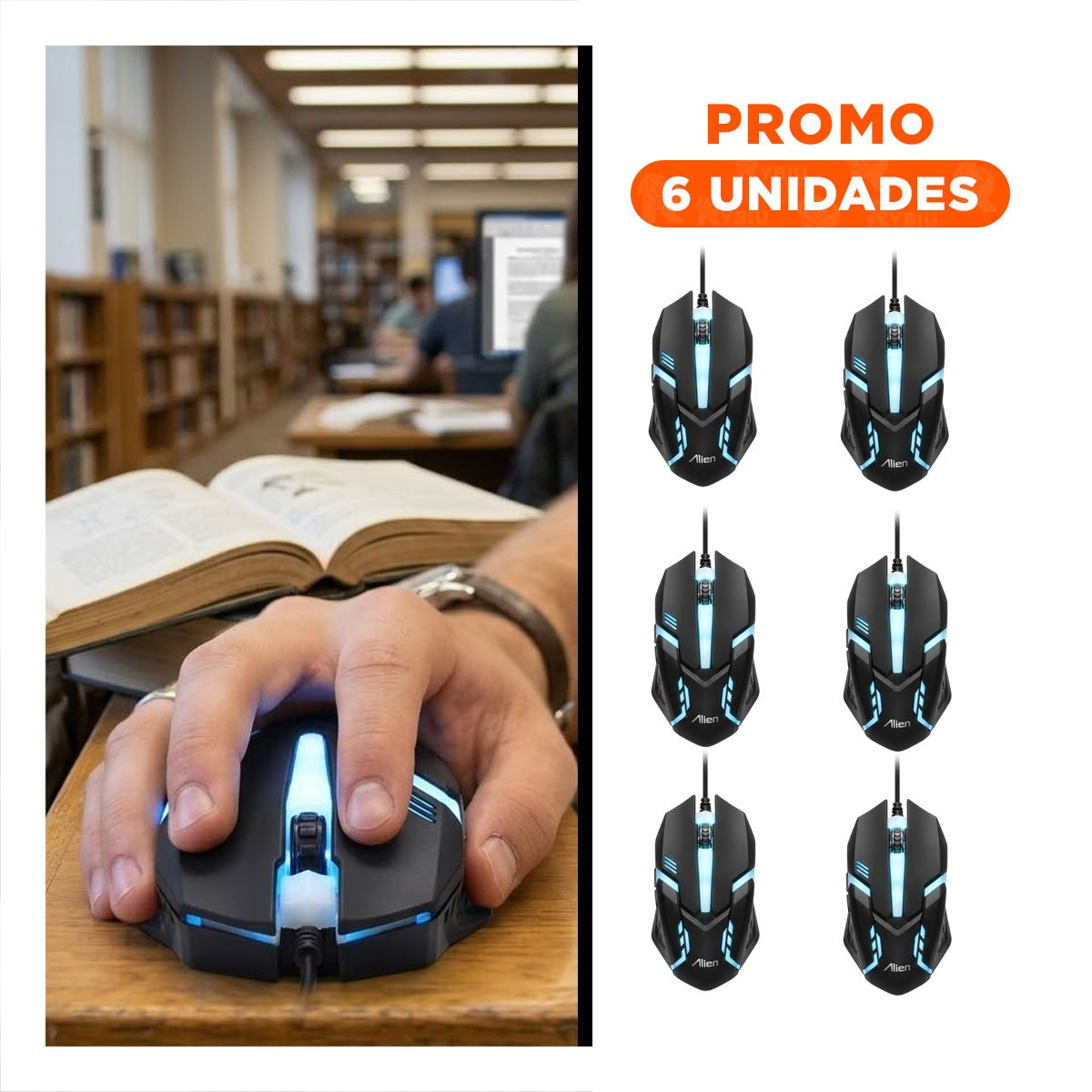 PACK6 APUNTADOR INALAMBRICO NEGRO CON SISTEMA AVANZADO Y RENDIMIENTO ESTABLE OPTIMO - 1