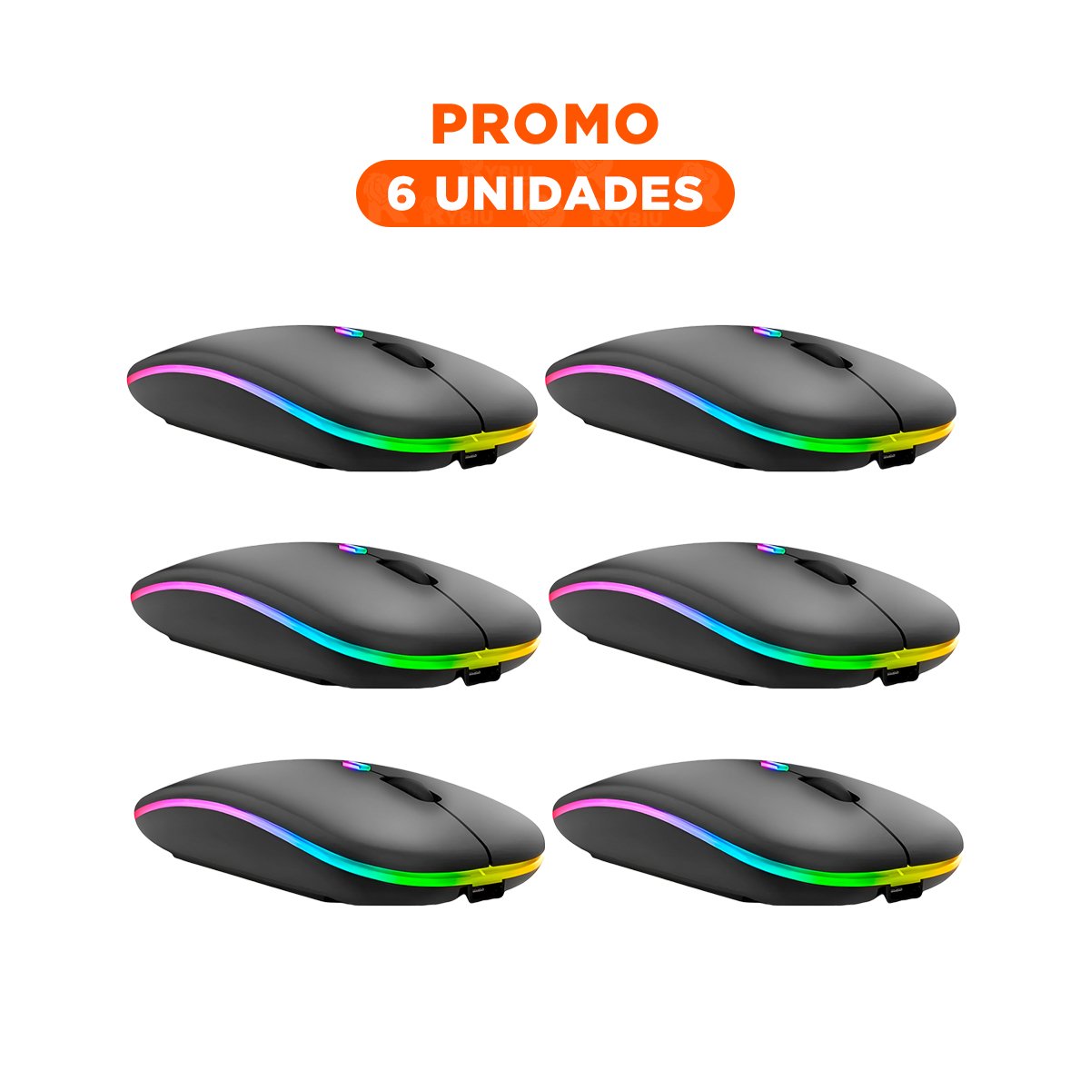 PACK6 APUNTADOR INALAMBRICO NEGRO CON SISTEMA AVANZADO Y RENDIMIENTO ESTABLE OPTIMO - 1