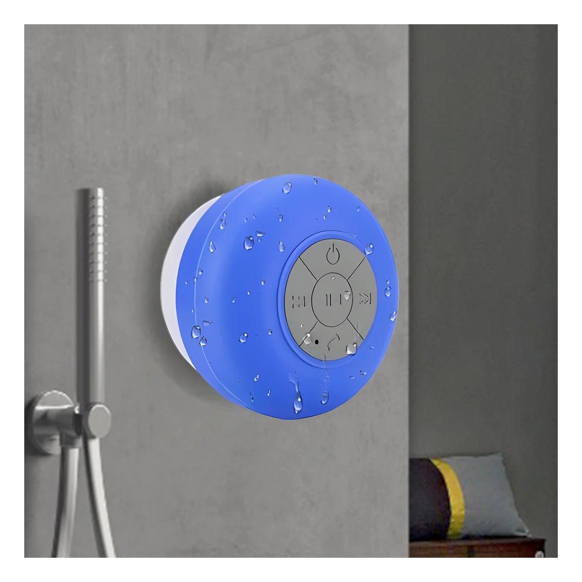 PACK12 EQUIPO AZUL CON BLUETOOTH PARA REPRODUCCION MUSICAL DURANTE EL BANO Y+PAPEL REGALO - 5