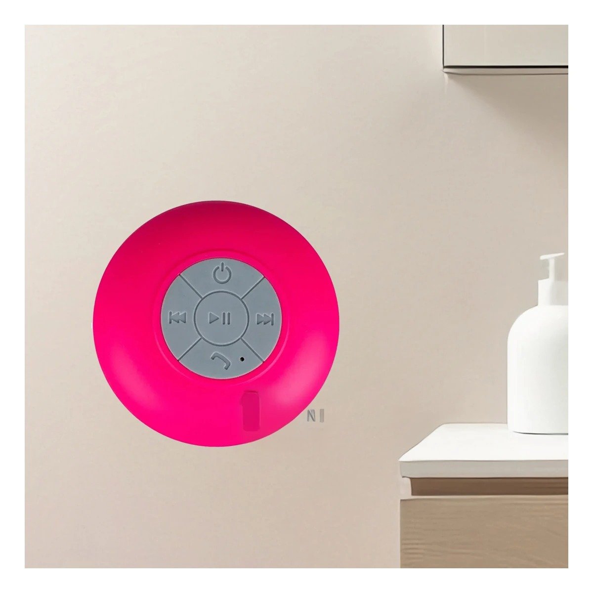 PACK2 PARLANTE ROSADO PARA BANO CON CONEXION BLUETOOTH Y SONIDO CLARO - 3