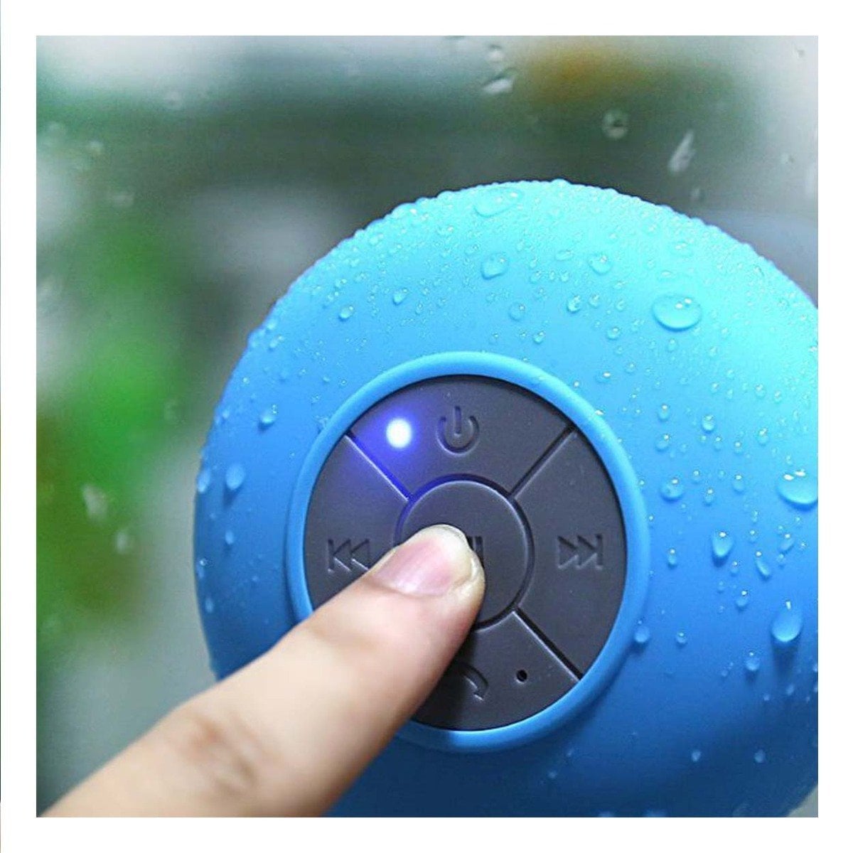 PACK2 PARLANTE AZUL IMPERMEABLE CON CONEXION BLUETOOTH PARA MUSICA EN EL BANO Y+PAPEL REGALO - 5