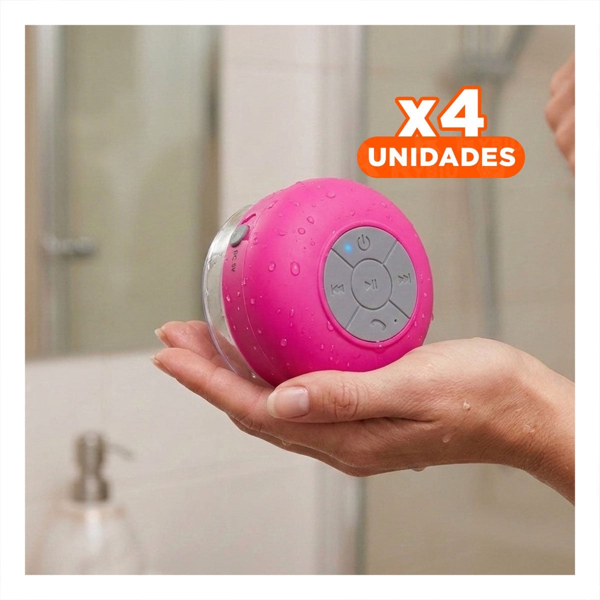 PACK4 EQUIPO MUSICAL ROSADO CON CONEXION BLUETOOTH PARA REPRODUCIR CANCIONES - 1