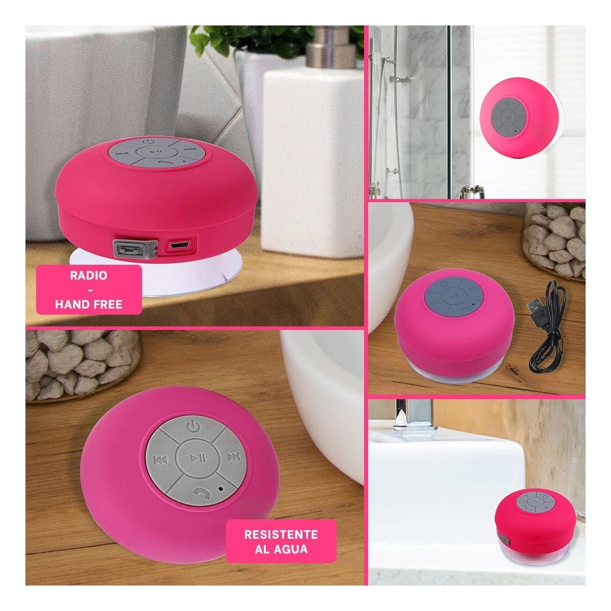 PACK12 SISTEMA ROSADO CON TECNOLOGIA BLUETOOTH PARA REPRODUCCION DE AUDIO Y+PAPEL REGALO - 2