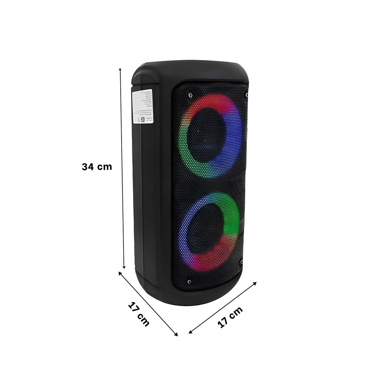 PACK4 BOCINA MODERNA NEGRA CON TECNOLOGIA BLUETOOTH PARA REPRODUCCION DE MUSICA Y+PAPEL REGALO - 4