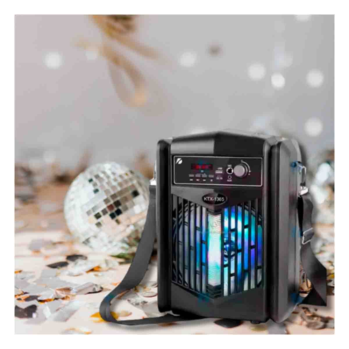 PACK2 EQUIPO DE SONIDO CON MICROFONO NEGRO PARA EVENTOS EN CASA CON AUDIO Y+REGALO STICKER - 3