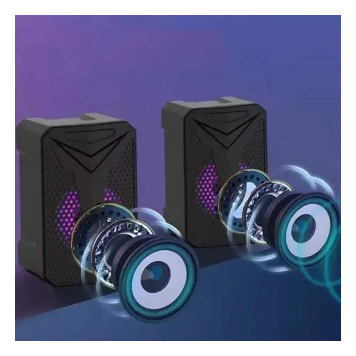 PACK4 AMPLIFICADOR DE SONIDO PORTATIL CON AUDIO FUERTE PARA MUSICA Y VIDEOS - 2
