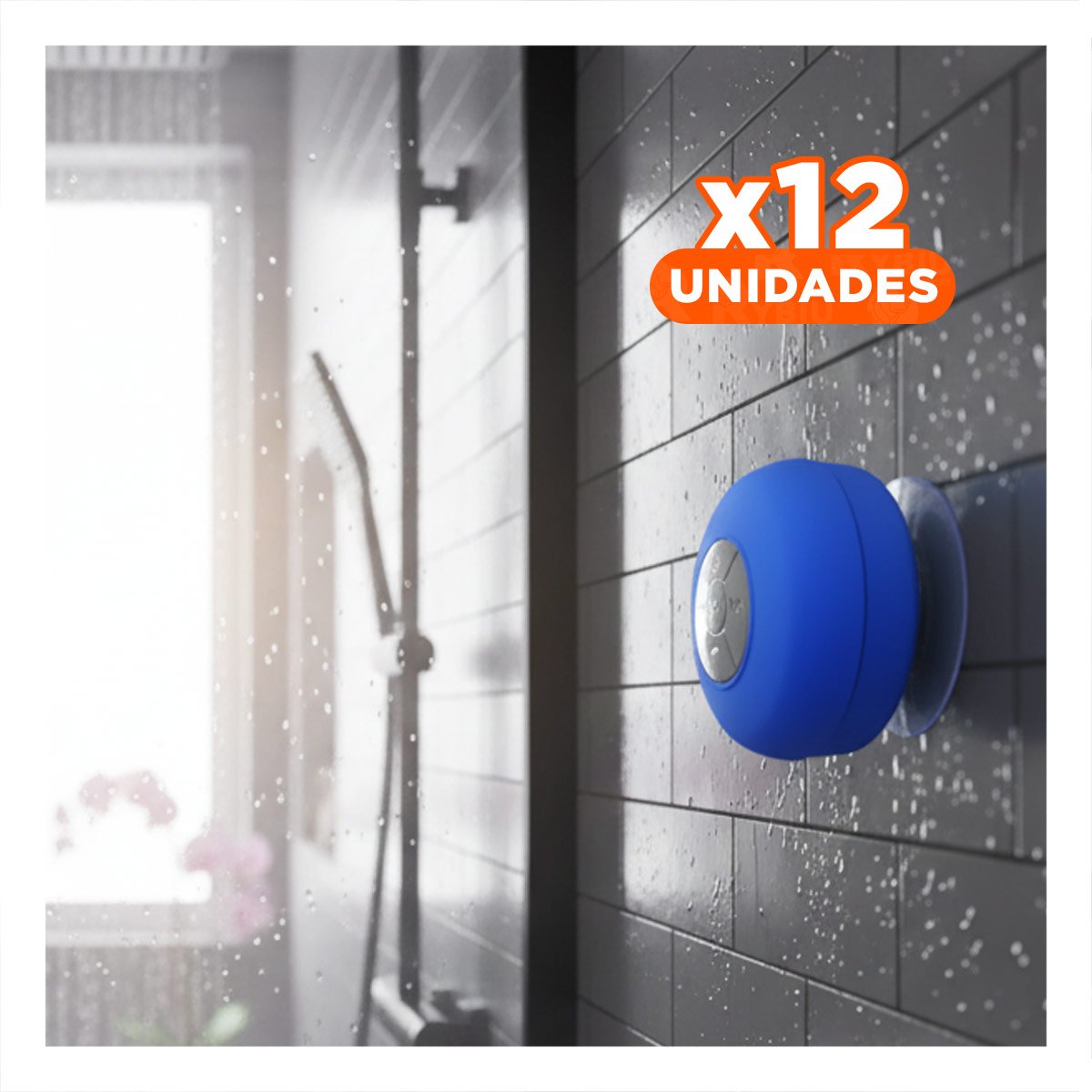 PACK12 BOCINA AZUL CON CONEXION INALAMBRICA PARA SONIDO CLARO EN EL BANO - 1
