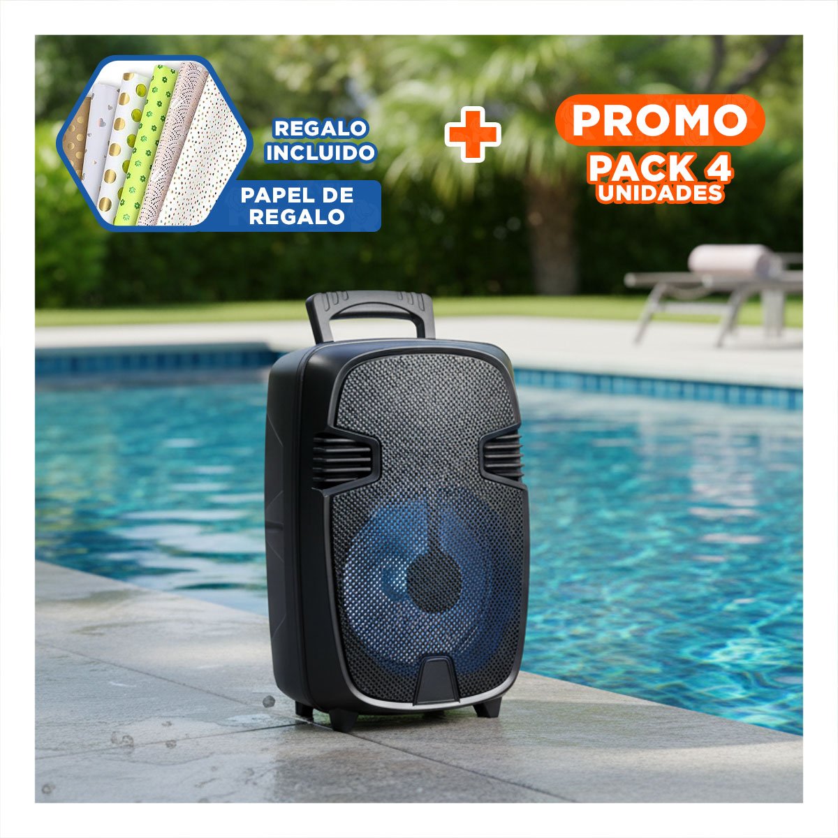 PACK4 EQUIPO CON MICROFONO NEGRO CON AUDIO SOLIDO PARA REUNIONES Y+PAPEL REGALO - 1