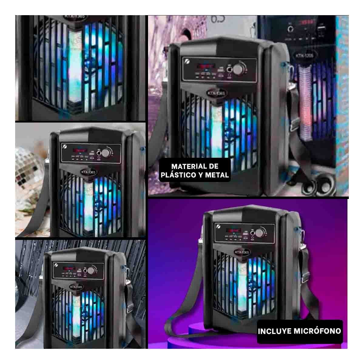 PACK6 EQUIPO MUSICAL CON MICROFONO NEGRO PARA KARAOKE Y MUSICA EN CASA Y+PAPEL REGALO - 3