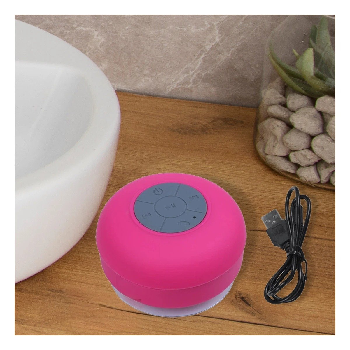 PACK4 SISTEMA DE SONIDO ROSADO CON CONEXION INALAMBRICA PARA MUSICA EN CASA Y+PAPEL REGALO - 5