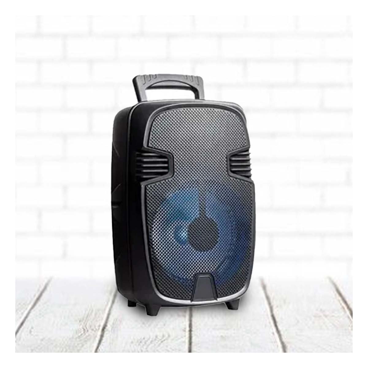 PACK6 PARLANTE CON MICROFONO NEGRO CON SONIDO PROFUNDO PARA MUSICA Y+REGALO STICKER - 3