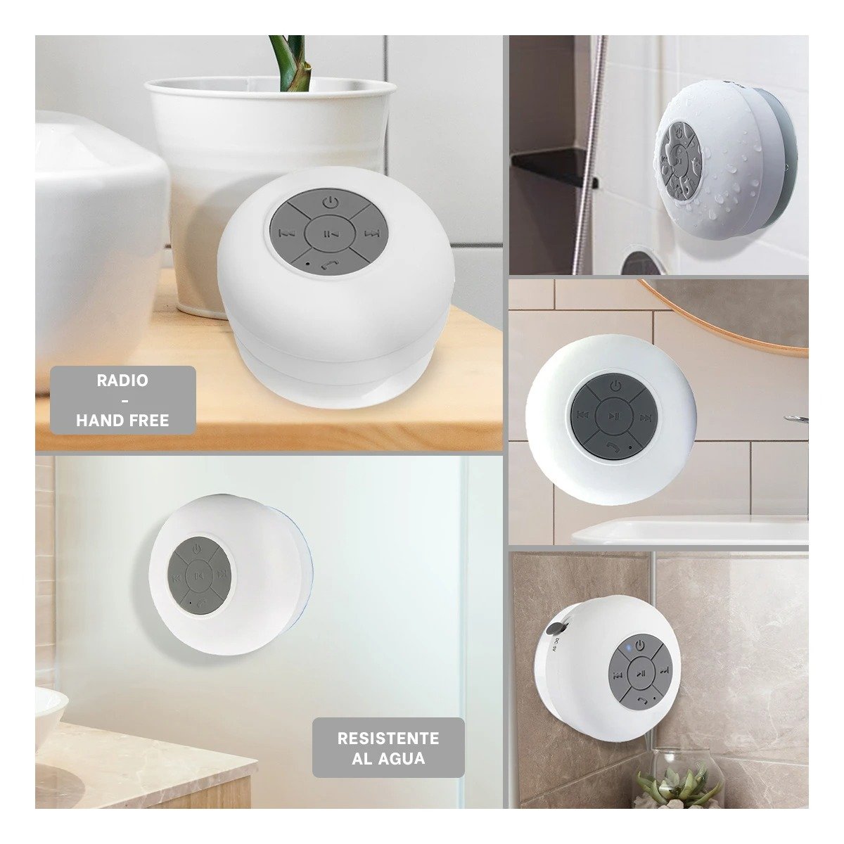 PACK6 ALTAVOZ BLANCO CON AUDIO INALAMBRICO PARA REPRODUCCION MUSICAL Y+PAPEL REGALO - 3