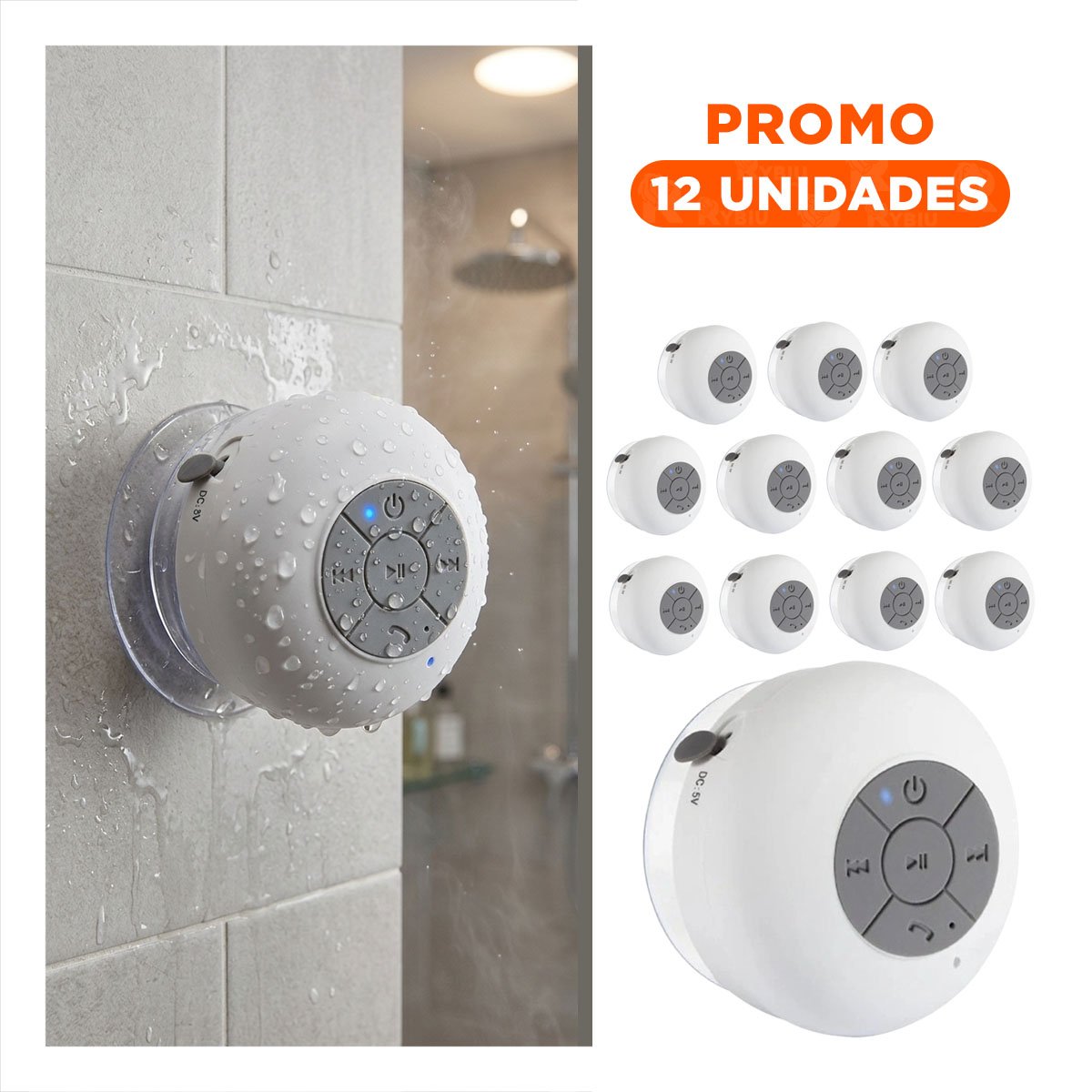 PACK12 DISPOSITIVO BLANCO CON FUNCION INALAMBRICA PARA ESCUCHAR MUSICA Y+REGALO STICKER - 1