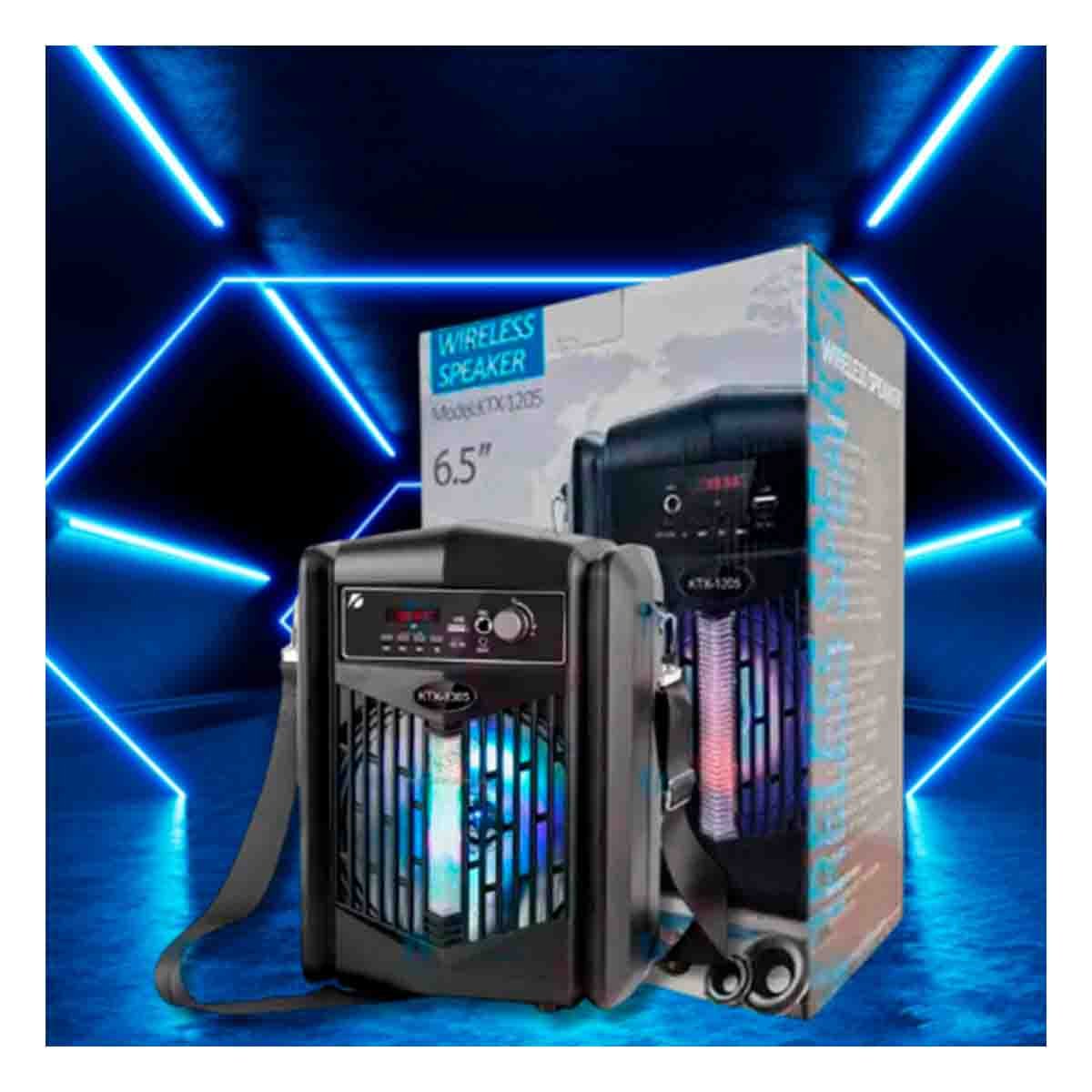 PACK4 ALTAVOZ PORTATIL CON MICROFONO NEGRO PARA KARAOKE EN REUNIONES Y+REGALO STICKER - 5