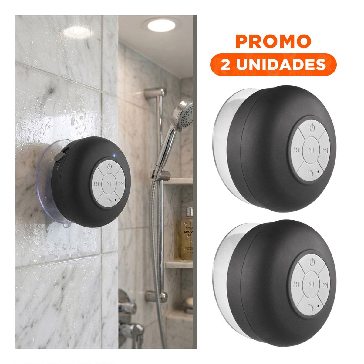 PACK2 PARLANTE NEGRO CON SONIDO INALAMBRICO PARA USO DIARIO EN EL HOGAR - 1
