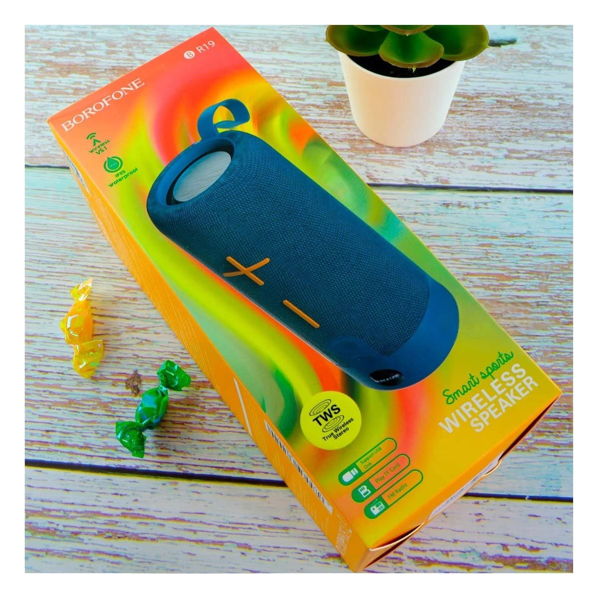 PACK2 BOCINA INALAMBRICA CELESTE SONIDO CLARO Y COMPACTO PARA HOGAR Y+REGALO STICKER - 5