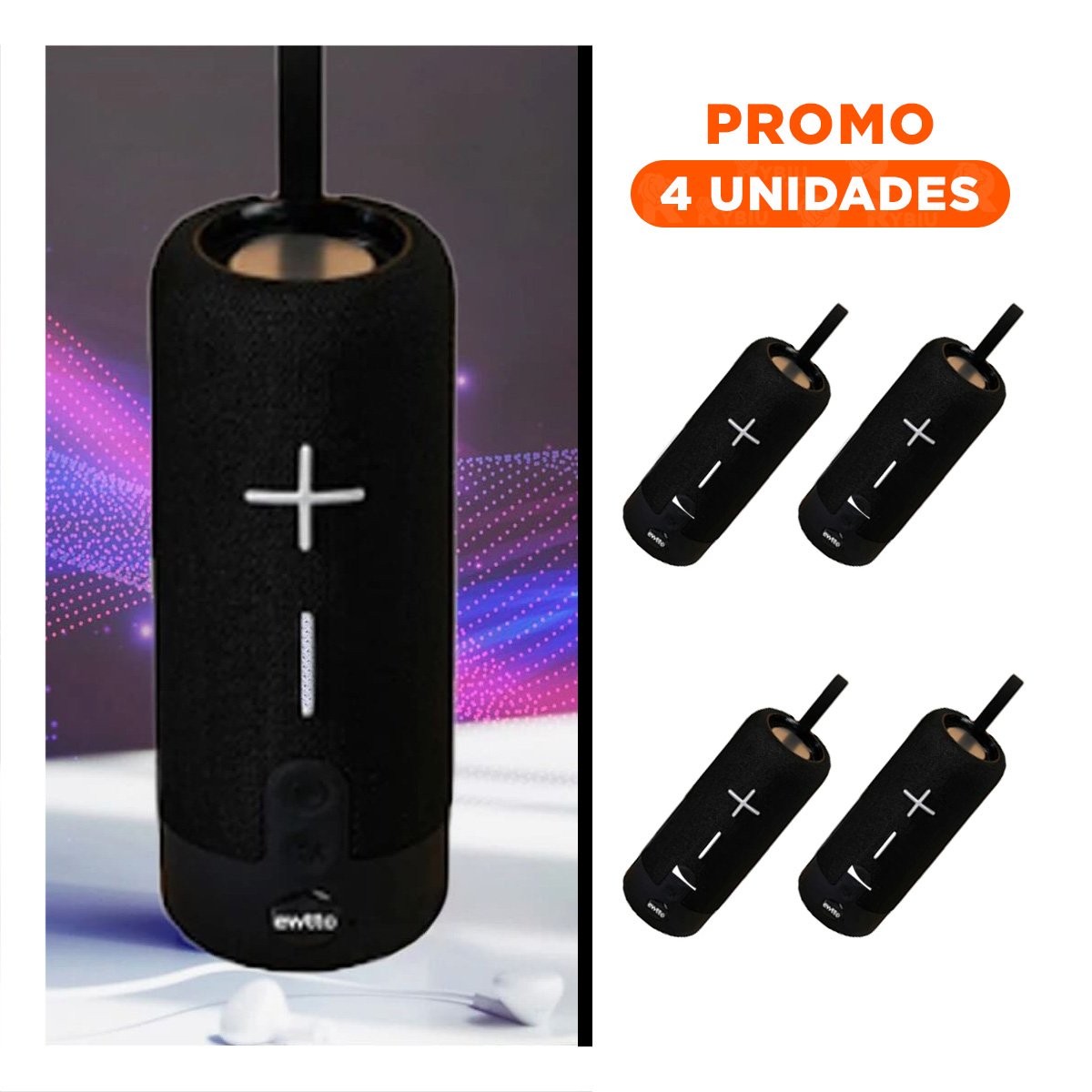 PACK4 PARLANTE MULTIMEDIA NEGRO SONIDO PROFESIONAL Y POTENTE PARA OFICINA Y+REGALO STICKER - 1