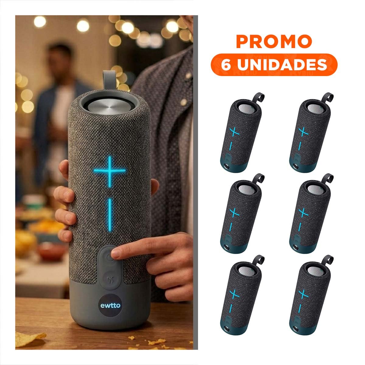 PACK6 ALTAVOZ PROFESIONAL PLOMO TECNOLOGIA MODERNA PARA MUSICA, JUEGOS Y PELICULAS - 1