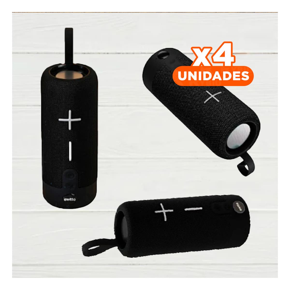 PACK4 SISTEMA INALAMBRICO NEGRO SONIDO POTENTE Y PRECISO PARA MUSICA Y TRABAJO - 1