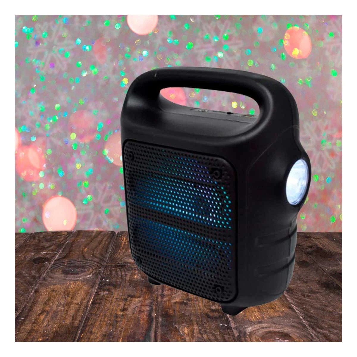 PACK6 ALTAVOZ MULTIMEDIA NEGRO CON LINTERNA INCORPORADA 6,5 PULGADAS - 2