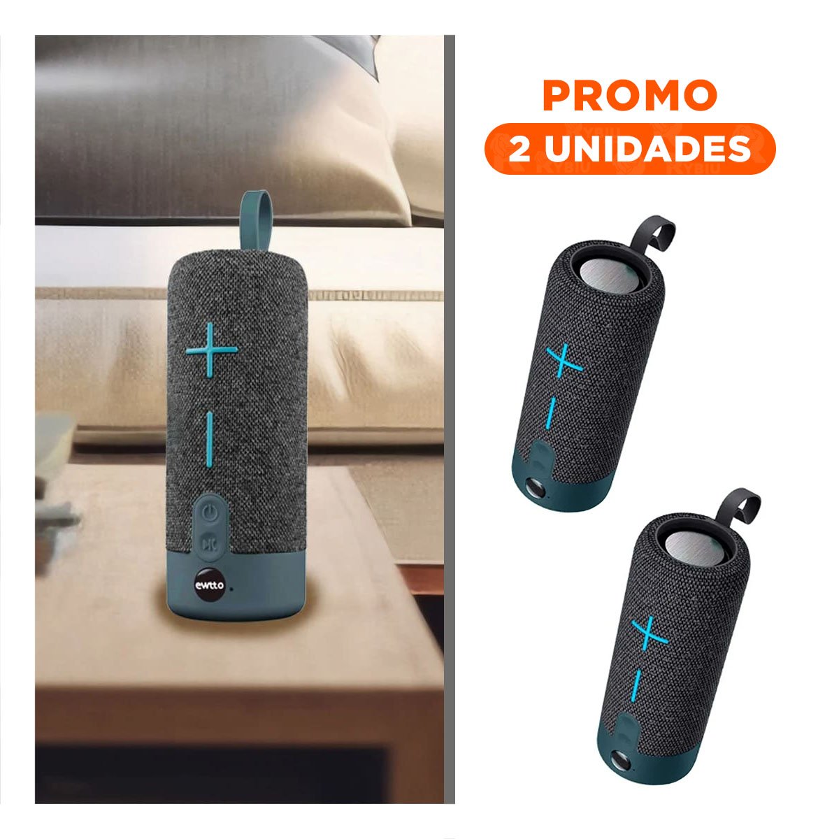 PACK2 PARLANTE PORTATIL PLOMO SONIDO CLARO Y POTENTE PARA CASA, OFICINA Y ESTUDIO - 1