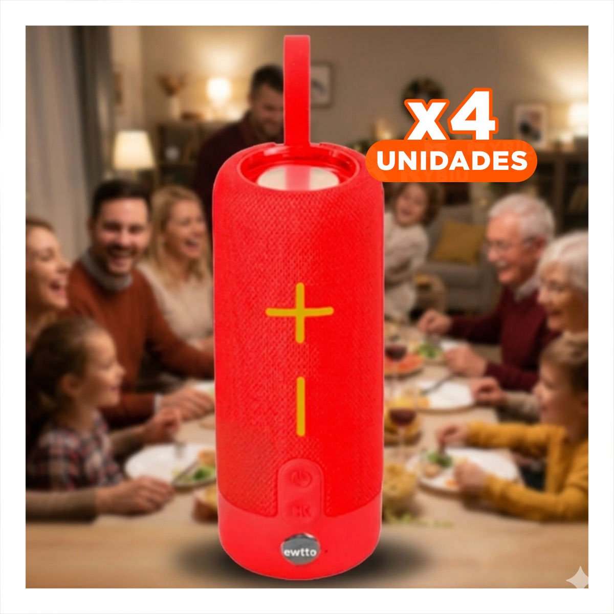 PACK4 SISTEMA INALAMBRICO ROJO SONIDO POTENTE Y PRECISO PARA MUSICA Y TRABAJO - 1