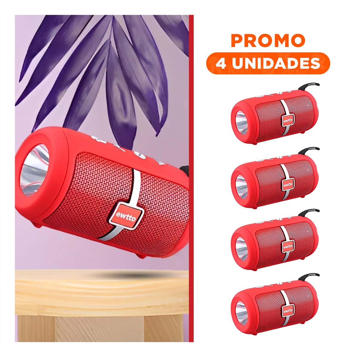 PACK4 PARLANTE MULTIMEDIA ROJO SONIDO PROFESIONAL Y POTENTE PARA OFICINA Y+REGALO STICKER - 1