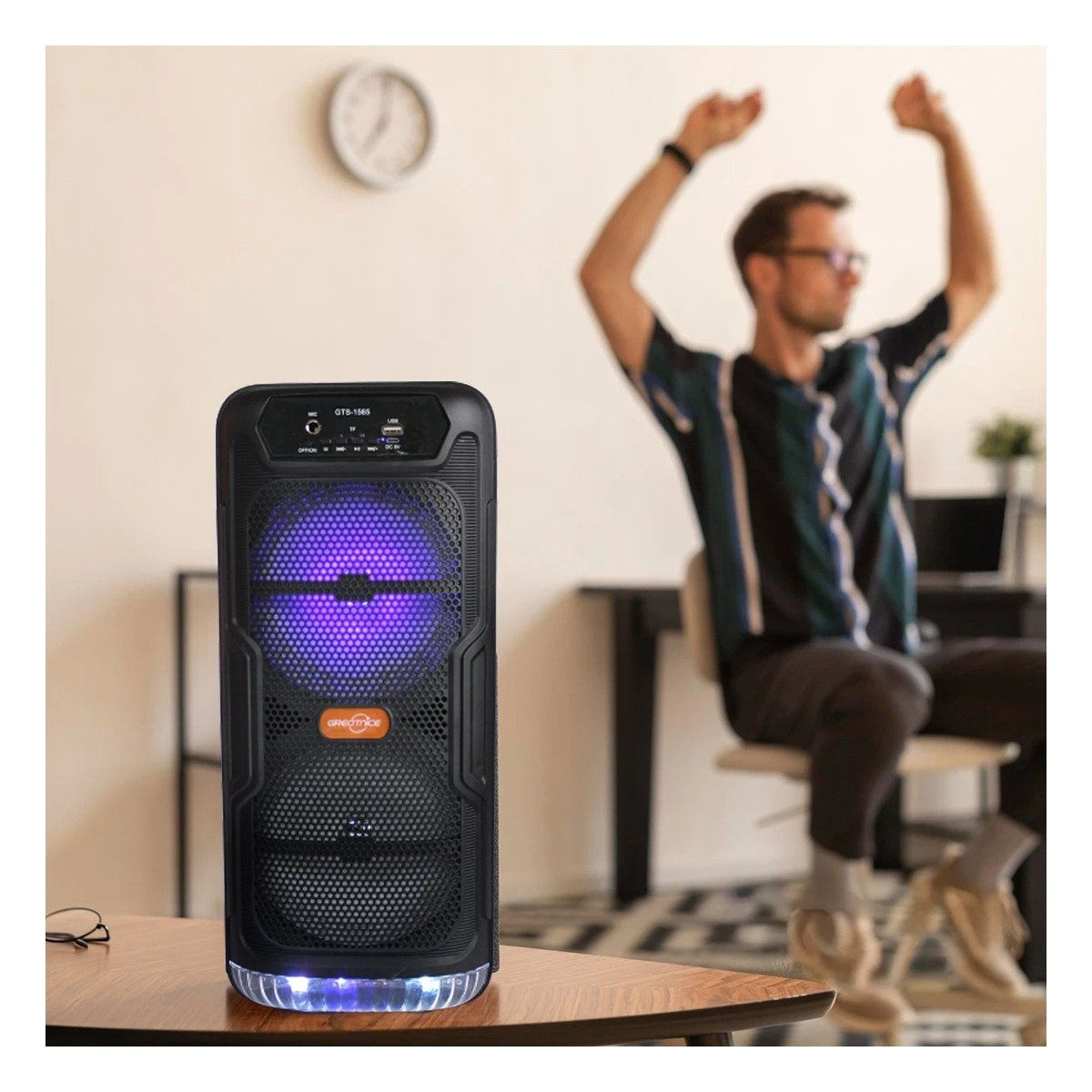 PACK6 ALTAVOZ PROFESIONAL NEGRO CON BLUETOOTH TECNOLOGIA MODERNA PARA OFICINA Y CASA - 2