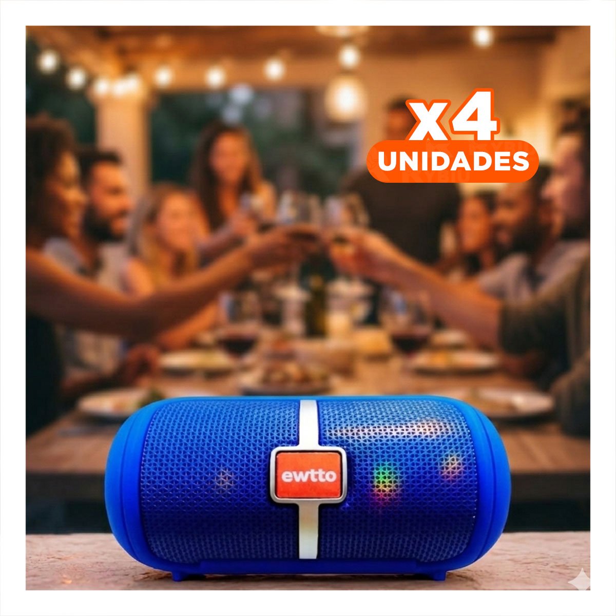 PACK4 SISTEMA INALAMBRICO AZUL SONIDO POTENTE Y PRECISO PARA MUSICA Y TRABAJO - 1
