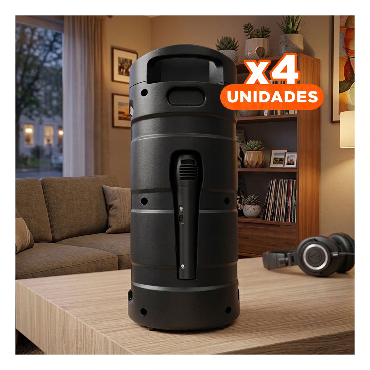 PACK4 SISTEMA AUDIO TORRE BLUETOOTH CON LUZ LED NEGRO CON SONIDO CLARO Y DEFINIDO - 1