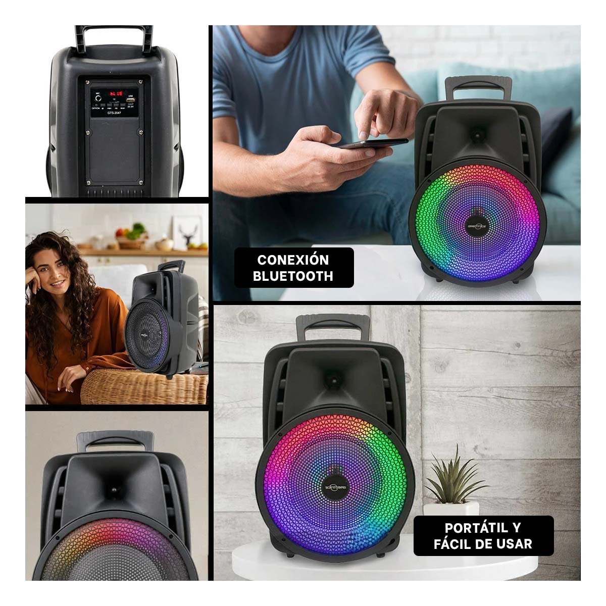PACK2 EQUIPO USB CON BLUETOOTH AUDIO CLARO Y POTENTE PARA HOGAR Y OFICINA Y+PAPEL REGALO - 3
