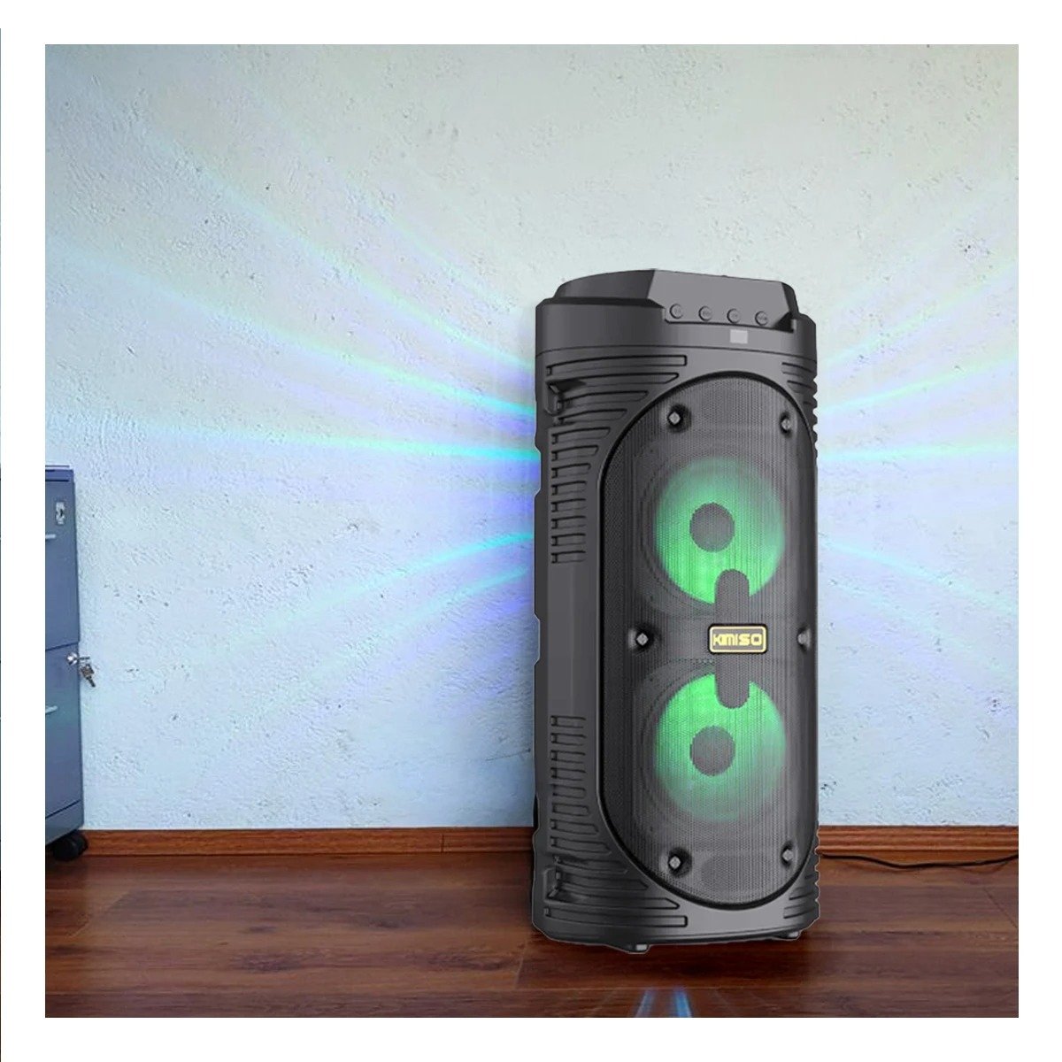PACK2 ALTAVOZ TORRE BLUETOOTH CON LUZ LED NEGRO CON CONECTIVIDAD INALAMBRICA ESTABLE - 5