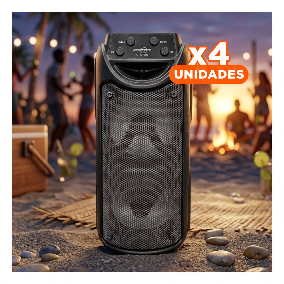 PACK4 SISTEMA INALAMBRICO NEGRO PARA MUSICA SONIDO POTENTE Y PRECISO PARA OFICINA - 1