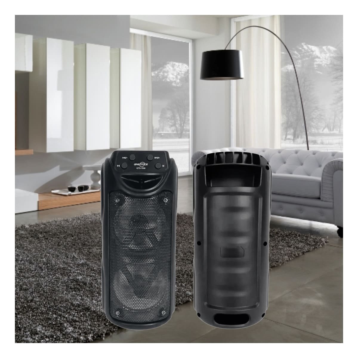 PACK4 SISTEMA INALAMBRICO NEGRO PARA MUSICA SONIDO POTENTE Y PRECISO PARA OFICINA - 5