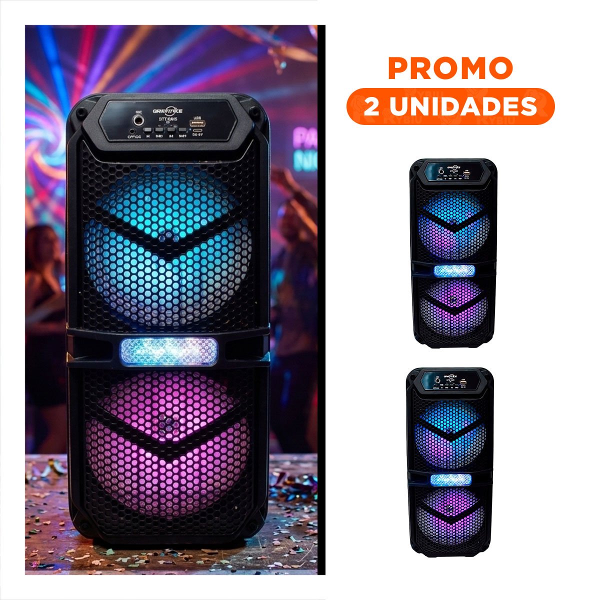 PACK2 SISTEMA AUDIO COLOR NEGRO CON CONEXION AUXILIAR Y SONIDO NITIDO - 1