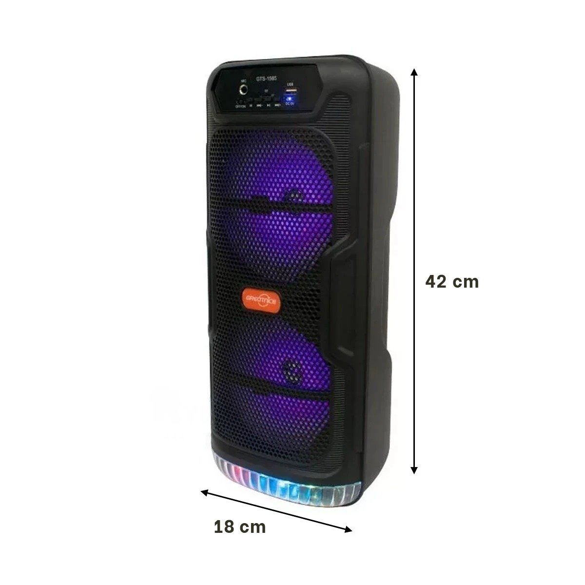PACK2 ALTAVOZ MODERNO NEGRO CON BLUETOOTH TECNOLOGIA FUNCIONAL PARA PELICULAS Y+PAPEL REGALO - 4