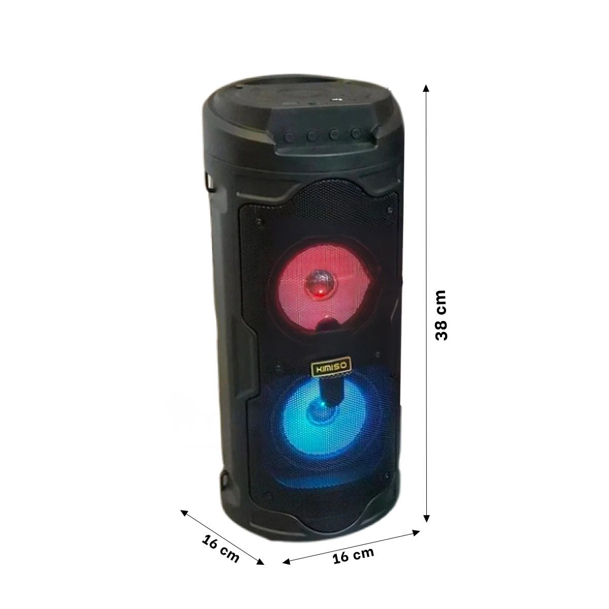 PACK2 EQUIPO SONIDO TORRE BLUETOOTH CON LUZ LED NEGRO Y+REGALO STICKER - 4