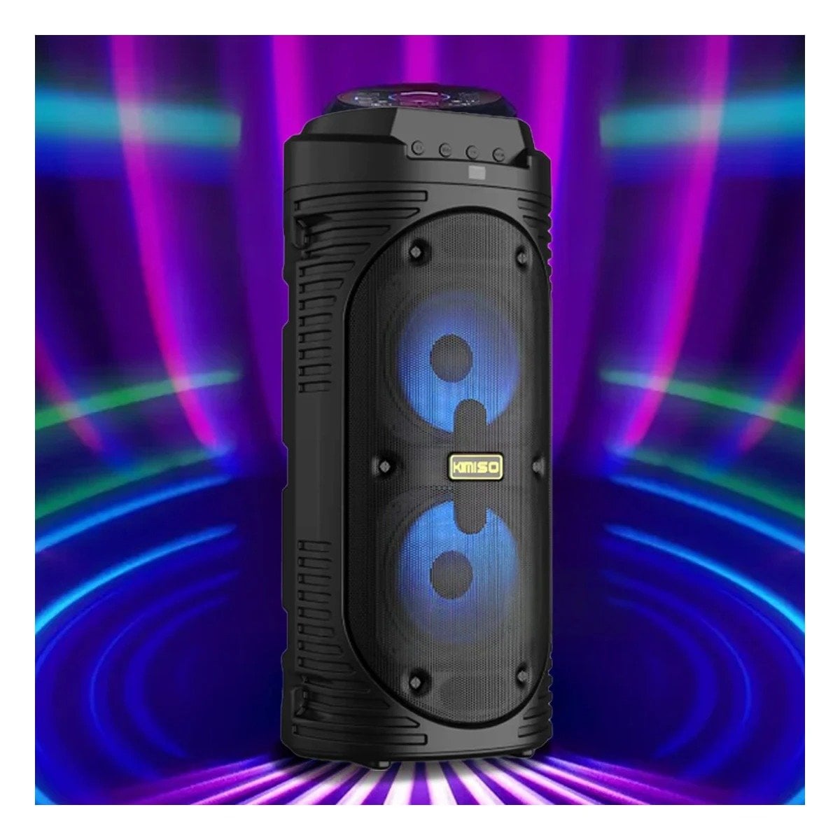 PACK2 EQUIPO SONIDO TORRE BLUETOOTH CON LUZ LED NEGRO Y+REGALO STICKER - 5