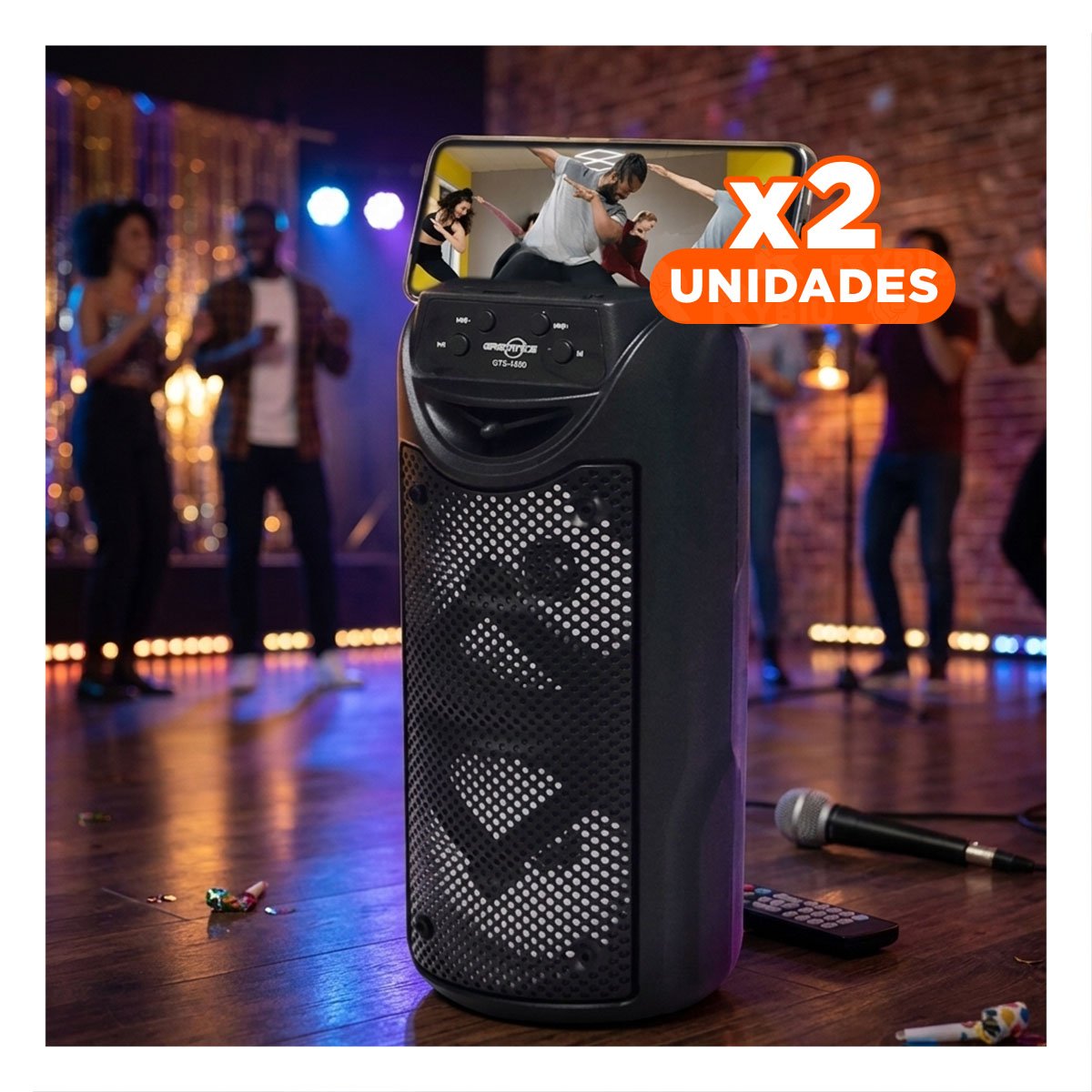 PACK2 EQUIPO ERGONOMICO NEGRO PARA MUSICA AUDIO COMODO Y PRACTICO EN HOGAR Y+REGALO STICKER - 1