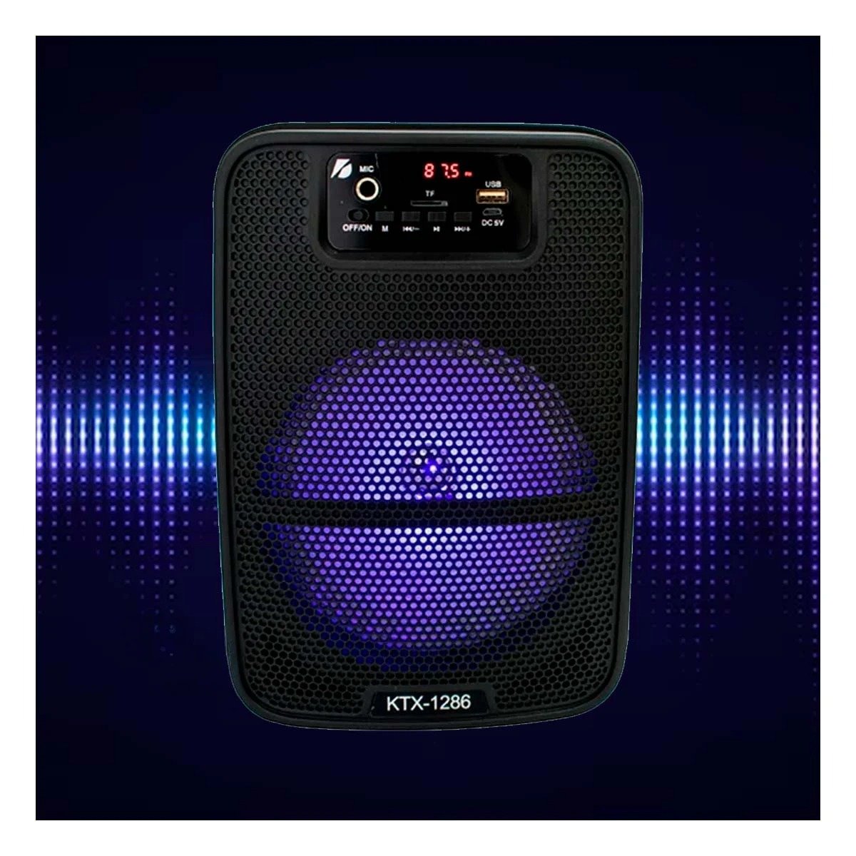 PACK4 BOCINA KIMISO NEGRO PORTATIL CON CARCASA RESISTENTE Y AUDIO CLARO - 2