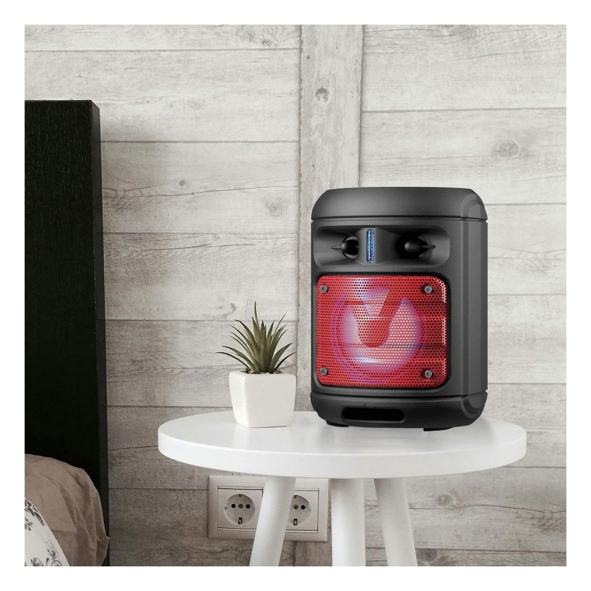 PACK4 EQUIPO SONIDO BLUETOOTH PORTATIL NEGRO CON POTENCIA IDEAL PARA FIESTA Y+PAPEL REGALO - 2