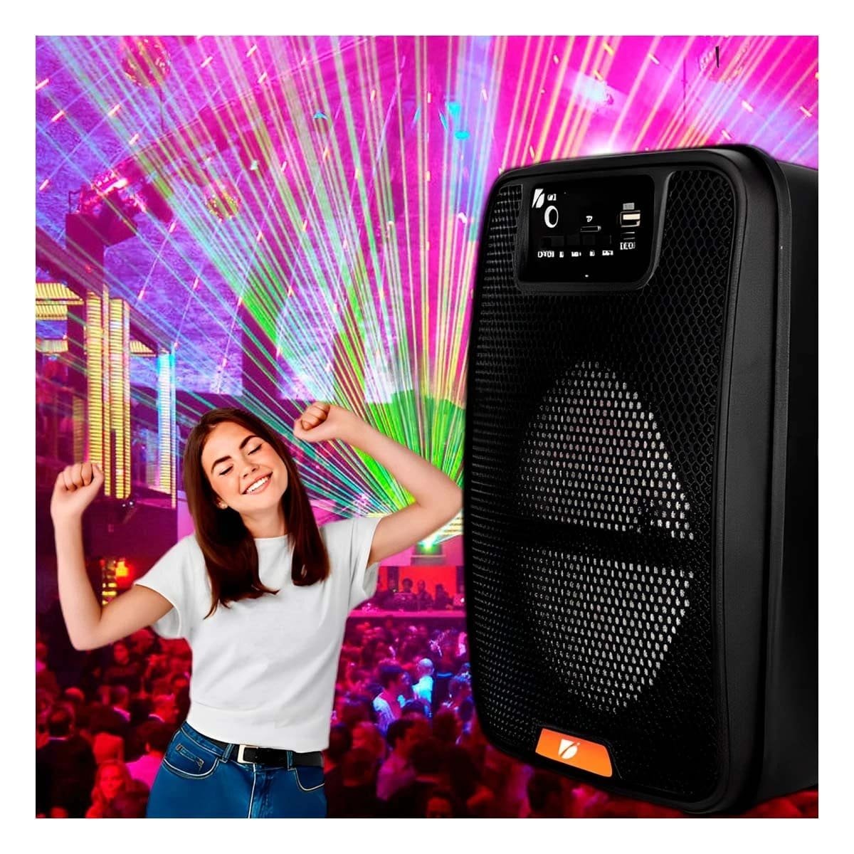 PACK4 SISTEMA AUDIO KIMISO NEGRO CON SONIDO AMPLIO PARA REUNIONES Y EVENTOS Y+REGALO STICKER - 3