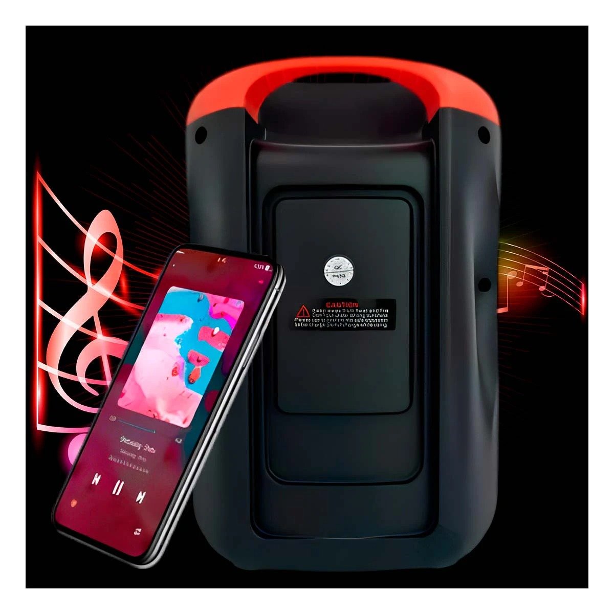 PACK4 SISTEMA AUDIO KIMISO NEGRO CON SONIDO AMPLIO PARA REUNIONES Y EVENTOS Y+REGALO STICKER - 5