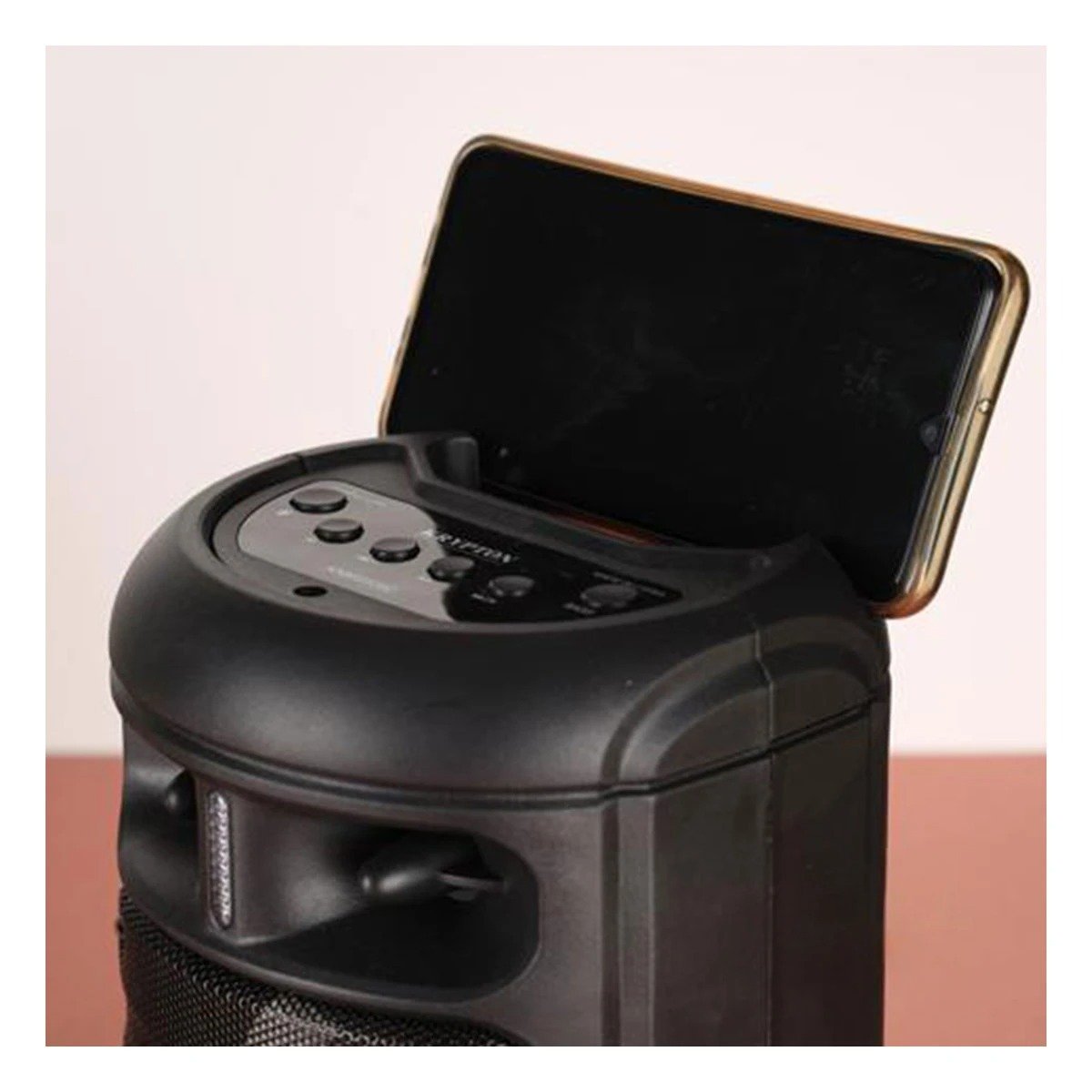 PACK6 ALTAVOZ BLUETOOTH PORTATIL NEGRO CON ILUMINACION LED CAMBIANTE Y+PAPEL REGALO - 2
