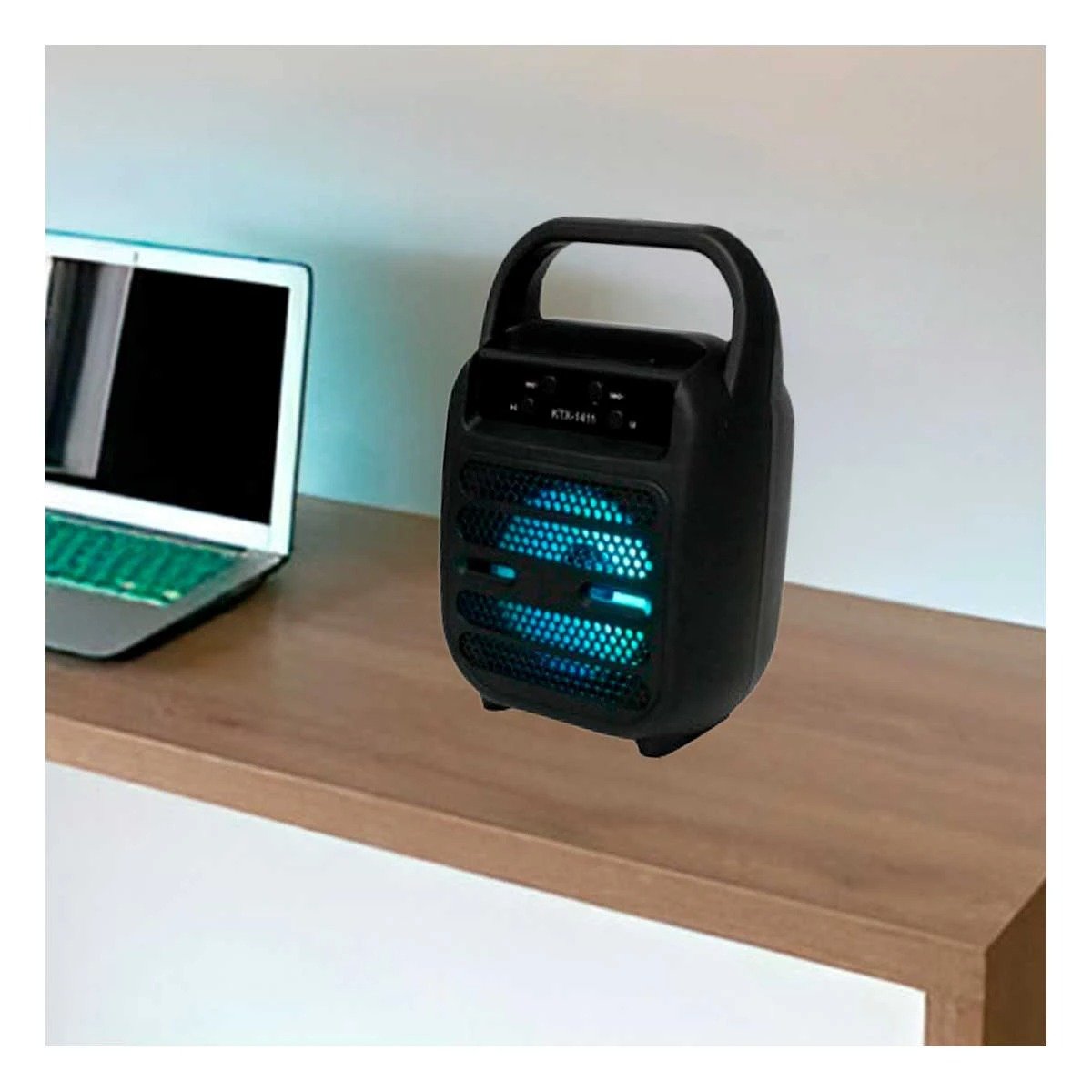 PACK4 ALTAVOZ BLUETOOTH USB NEGRO CON BAJO POTENCIADO INTERNO - 3
