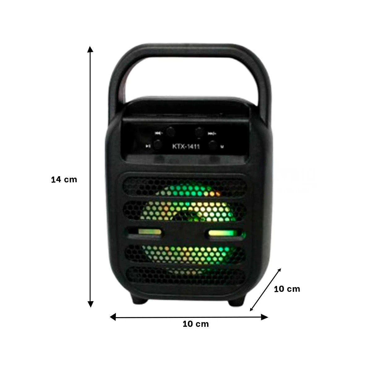 PACK4 ALTAVOZ BLUETOOTH USB NEGRO CON BAJO POTENCIADO INTERNO - 4