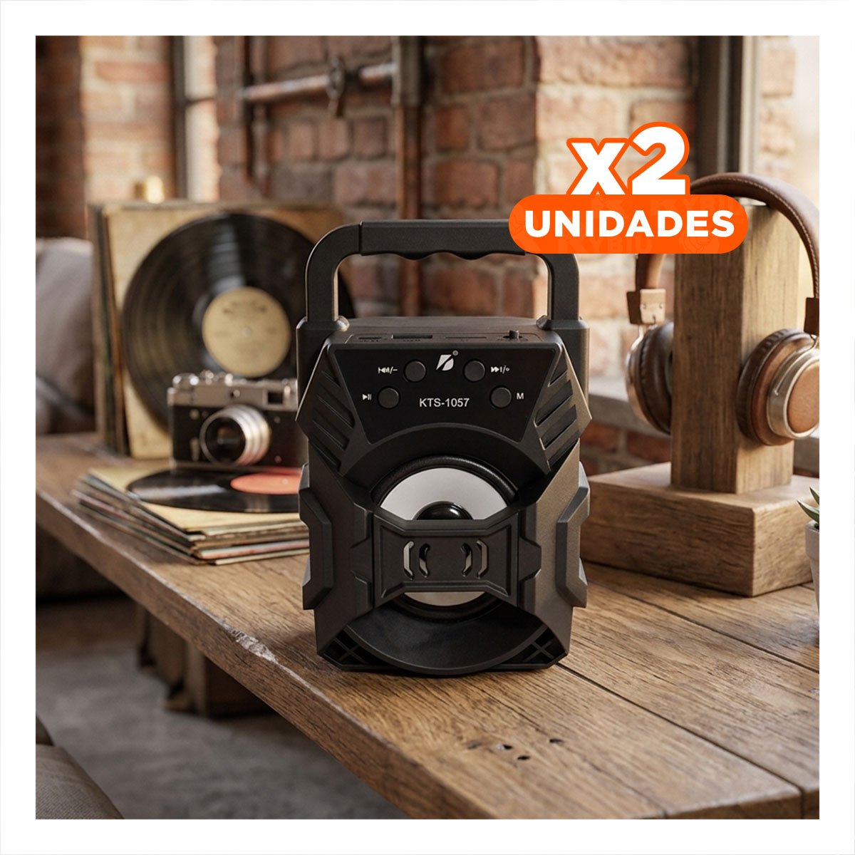 PACK2 BOCINA BLUETOOTH PORTATIL NEGRO RECARGABLE CON AUDIO CLARO Y FUERTE Y+REGALO STICKER - 1