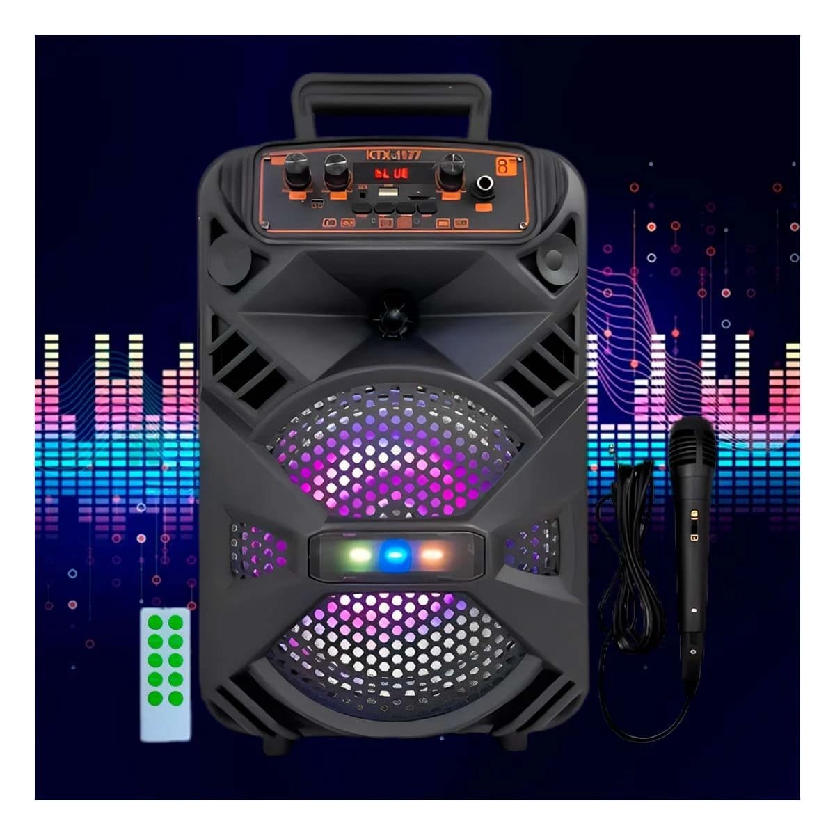 PACK2 SISTEMA AUDIO TORRE BLUETOOTH CON LUZ LED NEGRO CON RENDIMIENTO ACUSTICO FUERTE - 2